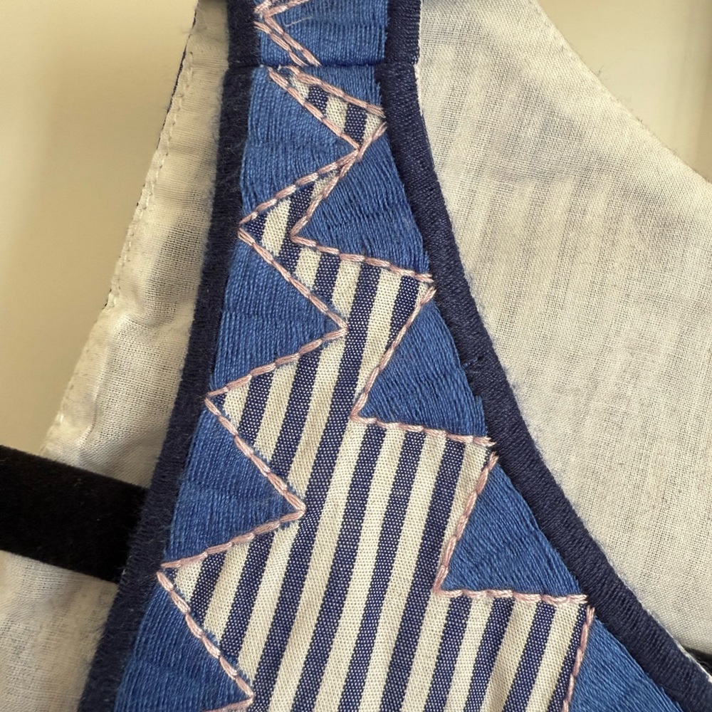 Vineyard Vines Geo Prep Embroidery Stripe Shift Dress A-line Swing Sleeveless 10 - Picture 10 of 10
